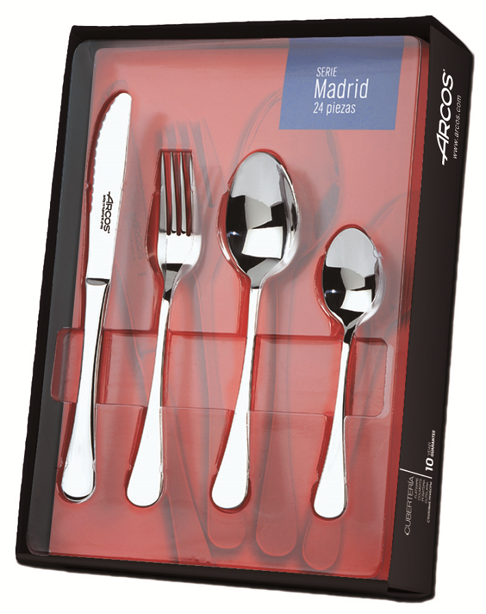 Set Tacamuri Inox 10 Ani Garantie Arcos Madrid 24 Piese