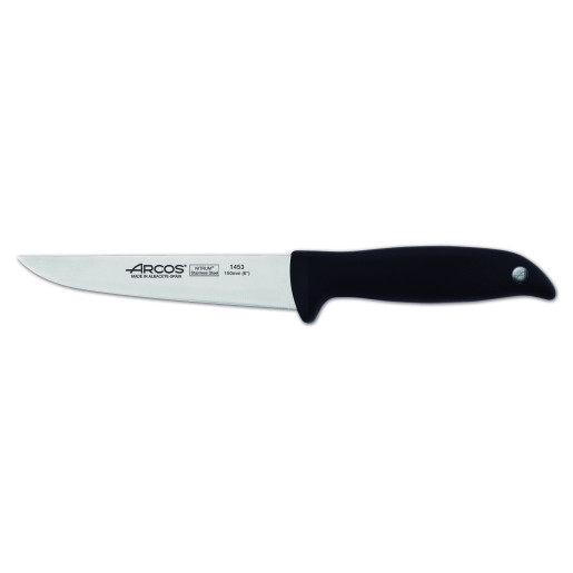 Set Promotie ARCOS Menorca 6 piese: Cutitul Bucatarului 200mm+ Cutit pentru Paine 200mm+ Cutit Santoku 180mm+ Cutit de Bucatarie 150mm+ Cutit pentru Legume si Fructe 105mm+ Cutit pentru Decojit 75mm