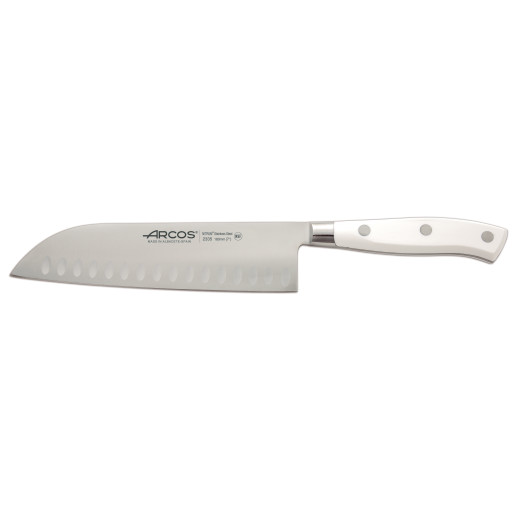 Set Promotional ARCOS "RIVIERA BLANC": Cutitul Bucatarului 200mm, Cutit Santoku 180mm, Cutit de Bucatarie 150mm, Cutit de decojit 100mm