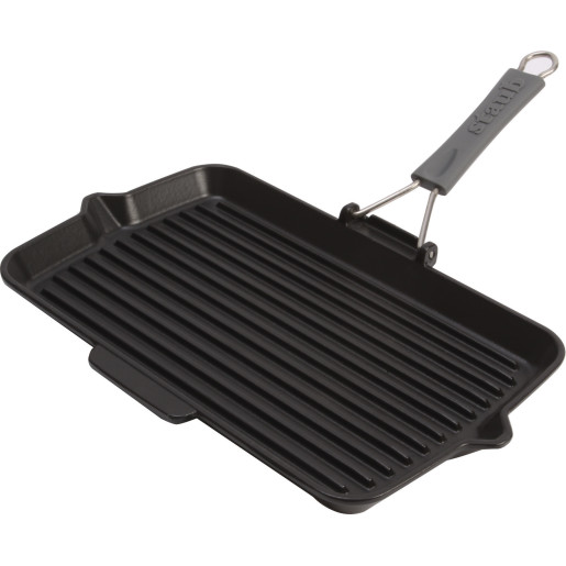 Grill de fonta STAUB, maner rabatabil, 34x21cm