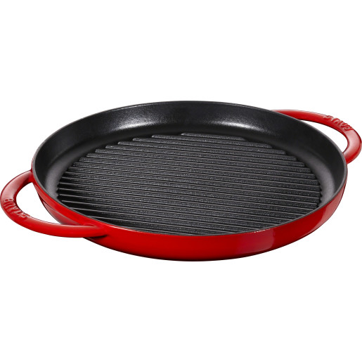 Grill de fonta STAUB 30cm Rosu