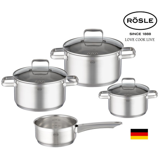 RÖSLE Set Oale 7 piese cu Capace, Otel Inoxidabil 18/10 "Charm"