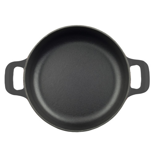 Oala de Fonta emailata "LA CUISINE", Negru-Mat, 26cm