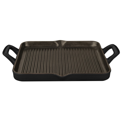 Grill de fonta emailata "LA CUISINE", Negru-Mat, 29cm x 26cm