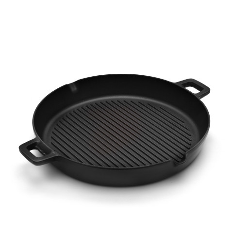 Grill rotund de fonta SILVER 30cm, Negru