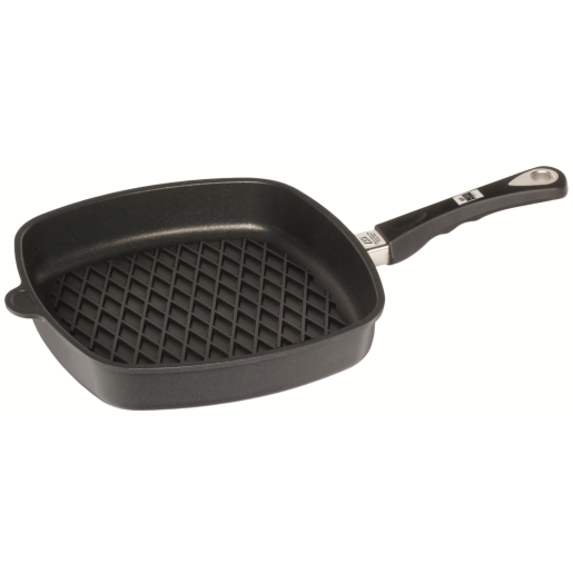 Tigaie BARBEQUE Neaderenta, 9mm grosime, AMT Gastroguss (prod. Germania), patrata 28x28x5cm