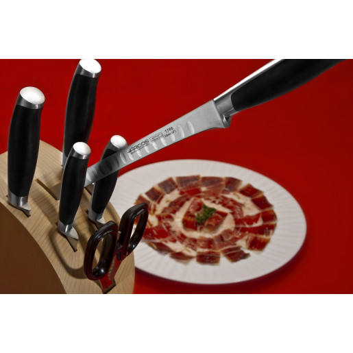 Set Promo Cadou ARCOS, gama RIVIERA BLANC, 4 Cutite pentru Friptura 