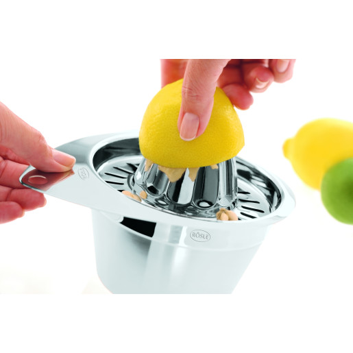 RÖSLE Presa pentru Lamai, Mare, Solida, 0.5litri, diametru 18cm, din Otel Inoxidabil 18/10, 20 ANI GARANTIE