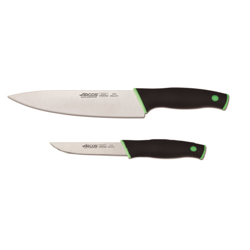 Set Promotie ARCOS Duo 2 piese: Cutitul Bucatarului 200mm+ Cutit pentru Legume si Fructe 110mm