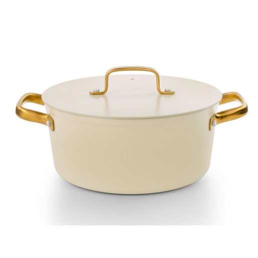 Cratita CERAMICA NEADERENTA FARA PFOA/PTFE, inclusiv INDUCTIE, ARCOS "Samoa Iconic", aluminiu forjat + Otel Inox, beige, 24cm 