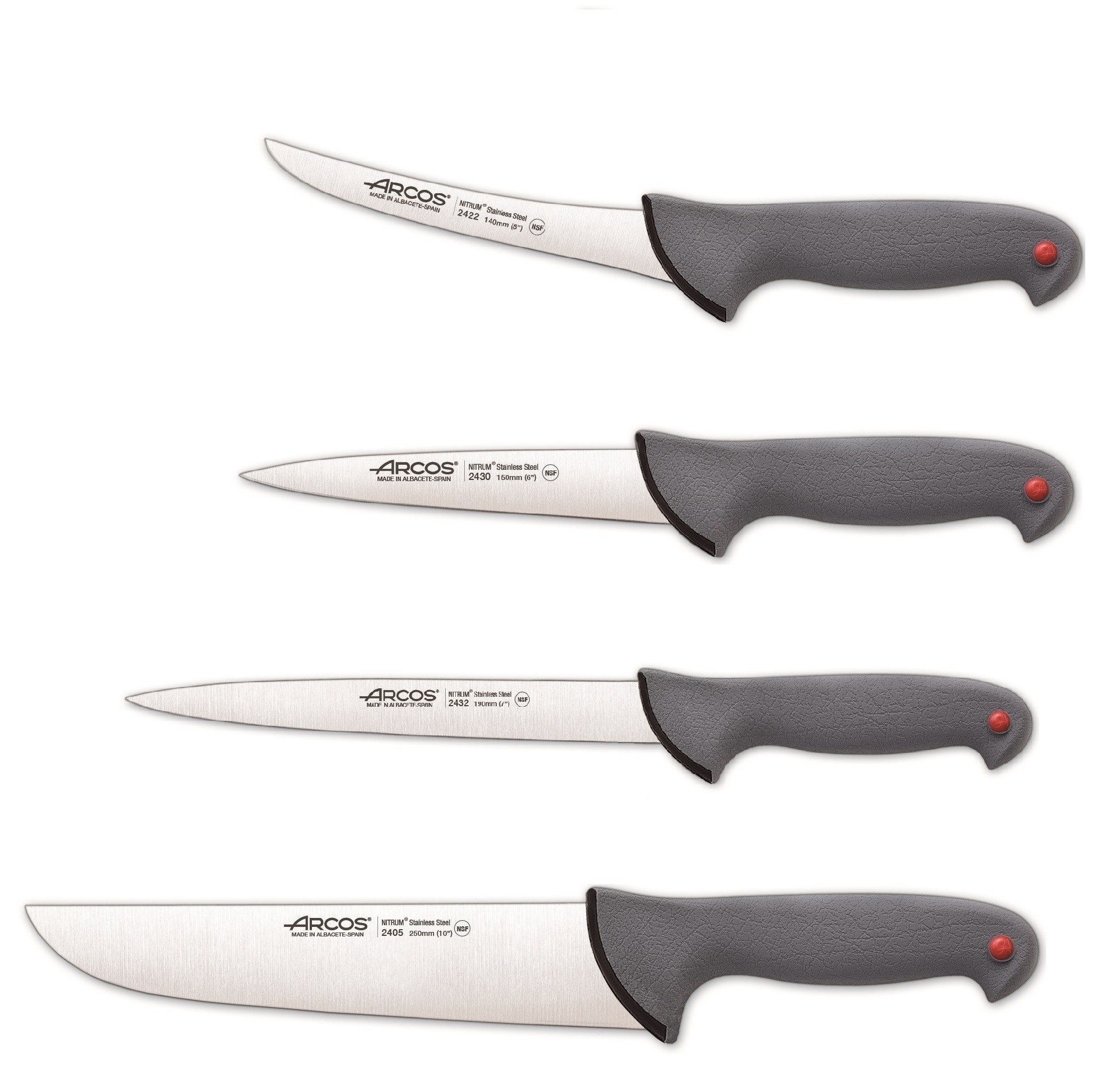Set Macelarie 4 Cutite Arcos Colour Prof 10 Ani Garantie