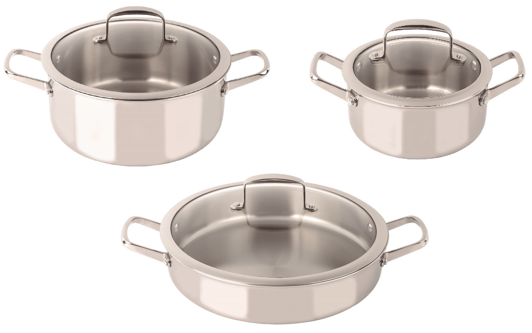 Set Oale Inox 10 Ani Garantie 6 Piese Inclusiv Inductie Arcos Forza Chefmania Ro