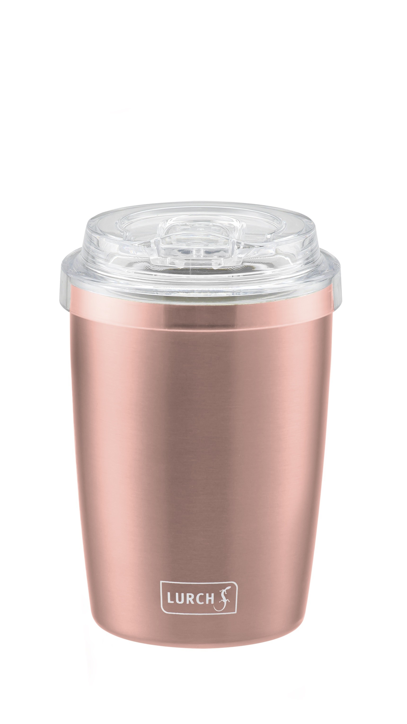 Cana Termos Pt Cafea Lurch Germania Oțel Inoxidabil Roz Auriu Cu Capac Transparent 0 3l Chefmania Ro
