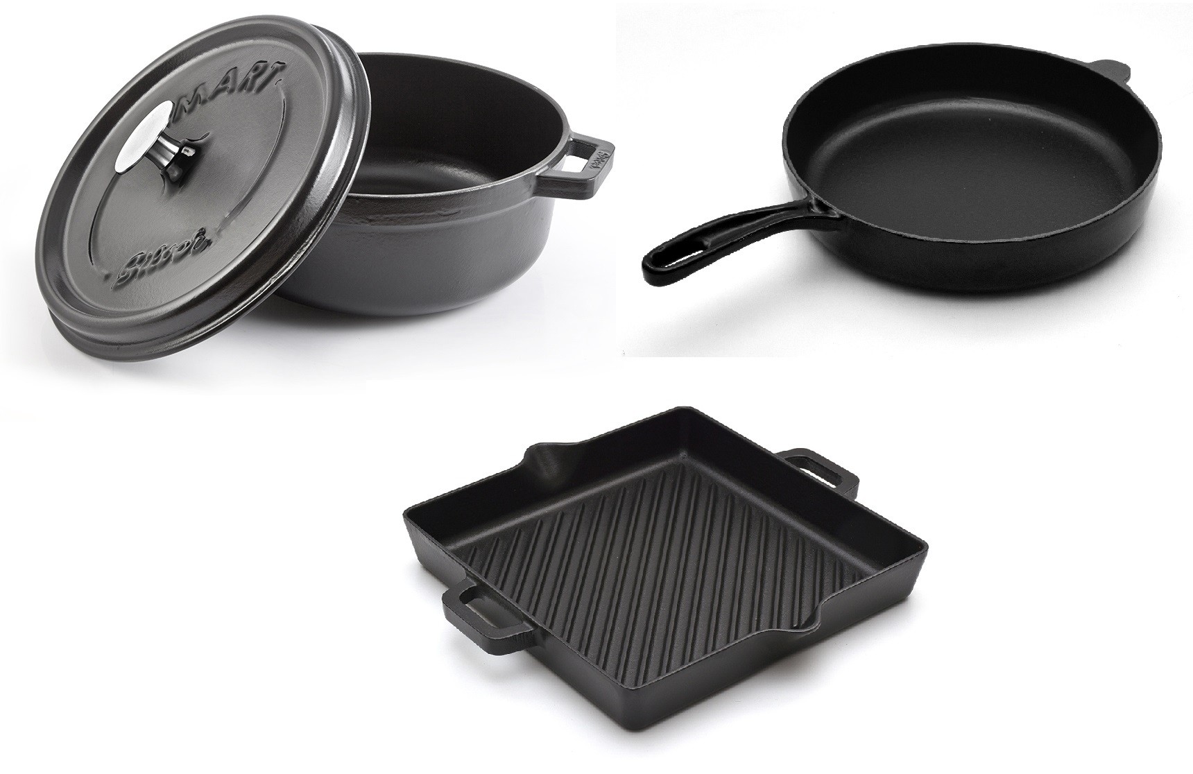 Set Promotional Silver Grill De Fonta 26x26cm Cratita De Fonta