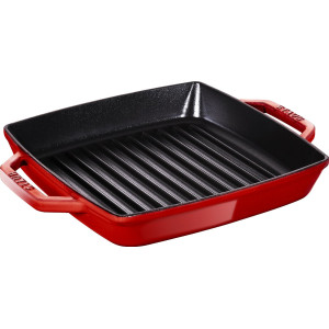 Grill de fonta STAUB 28cm (rosu)