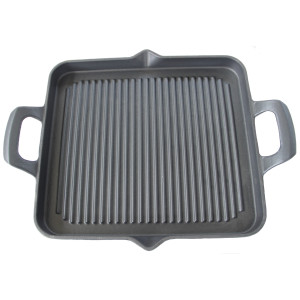 Grill de fonta emailata "LA CUISINE", Negru-Mat, 29cm x 26cm