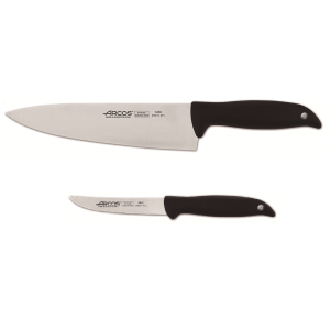 Set Promotie ARCOS Menorca 2 piese: Cutitul Bucatarului 200mm+ Cutit pentru Legume si Fructe 105mm