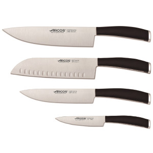 Set Promotie ARCOS "TANGO", 4 piese: Cutitul Bucatarului, Cutit Santoku, Cutit de Bucatarie, Cutit de Decojit