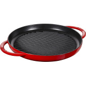 Grill de fonta STAUB 30cm Rosu