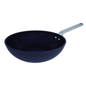 WOK PROFESIONAL antiaderent FARA PFOA, inclusiv INDUCTIE, ARCOS "Samoa", aluminiu forjat + Otel Inox, 6 straturi, 28cm 