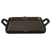 Grill de fonta emailata "LA CUISINE", Negru-Mat, 29cm x 26cm