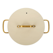 Cratita CERAMICA NEADERENTA FARA PFOA/PTFE, inclusiv INDUCTIE, ARCOS "Samoa Iconic", aluminiu forjat + Otel Inox, beige, 24cm 