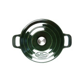 Promotie "LA CUISINE" Vase de Fonta emailata : Set Oala 26cm + Oala 24cm Verde (Hunting Green), Garantie pe viata