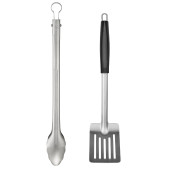 Set Ustensile Grill LURCH (Germania), Otel  Inoxidabil solid, Cleste Lung cu Mecanism blocare, 40.6cm + Paleta, 37cm 