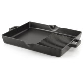 Tava fonta Semi-GRILL SILVER 26x32cm (suport inclus)